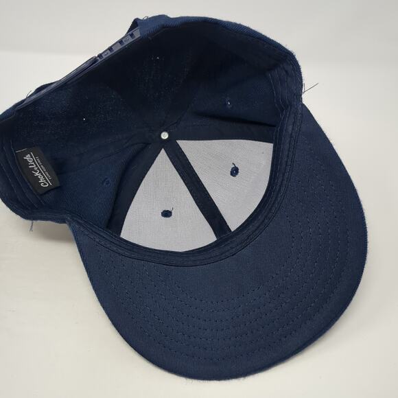 Chok Lids Snapback Cap Blue One Size Adjustable Vented Holes 6 Panel Blank - Picture 7 of 10